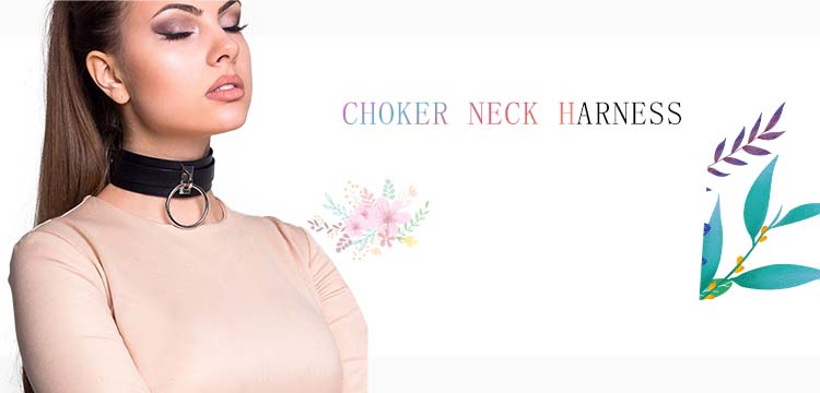 Uyee shop choker feminino de couro