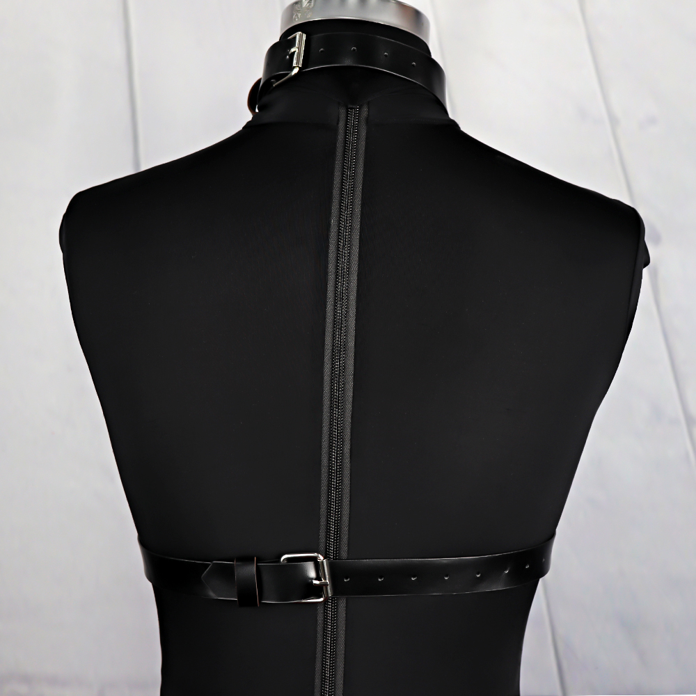 UYEE-Arnês Sexy para Mulheres, Cadeia Corporal Prateada, Lingerie Bondage de Couro PU, Cinto Punk Sword, Roupa Interior BDSM, Roupas Góticas Rave