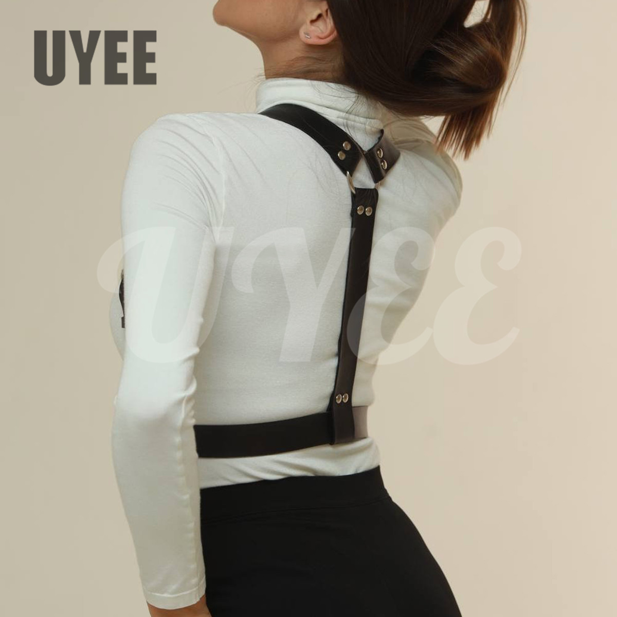 UYEE Mulheres Homens Sexy Punk Chest Harness Mulheres Espartilho Cinto Cintura Ajustável Correias Buckle Acessório Ajustável Techwear Y2k Cinto