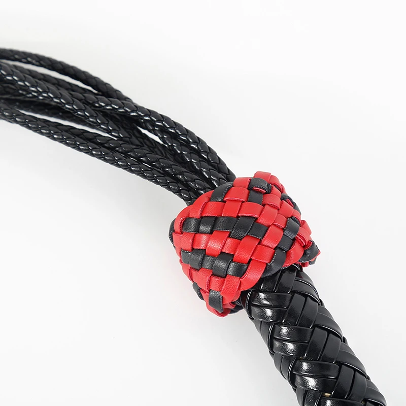 64.5cm Leather Handle Rose Top Horse Whip Riding Crop Flogger Paddle Slapper Horse Training Dressage Whips