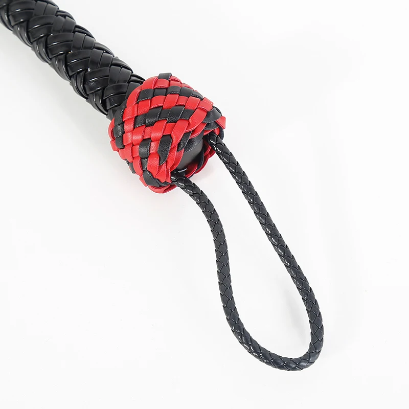 64.5cm Leather Handle Rose Top Horse Whip Riding Crop Flogger Paddle Slapper Horse Training Dressage Whips