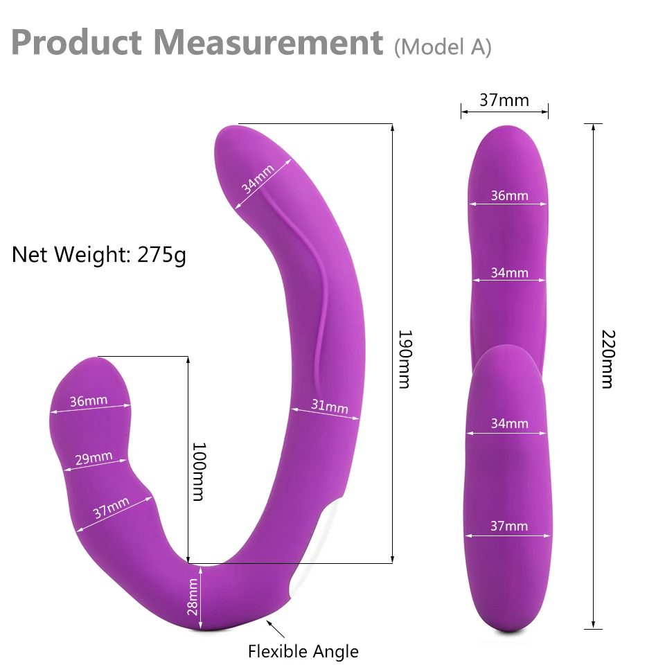 Lesbian Strapless Strapon Dildo Vibrators Remote Control Strap on Double Ended Pegging Penis Adult Sex Toys for Women Sex Shop