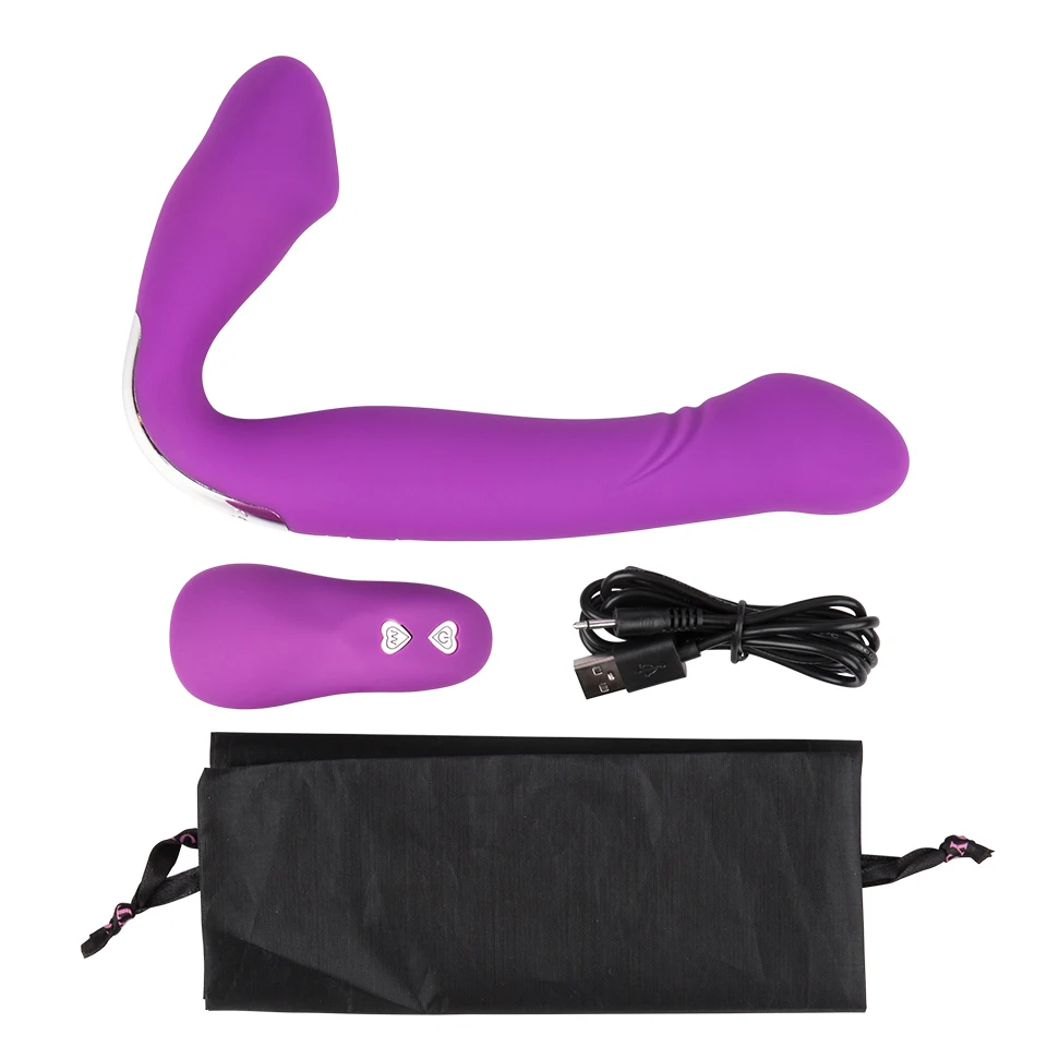 Lesbian Strapless Strapon Dildo Vibrators Remote Control Strap on Double Ended Pegging Penis Adult Sex Toys for Women Sex Shop