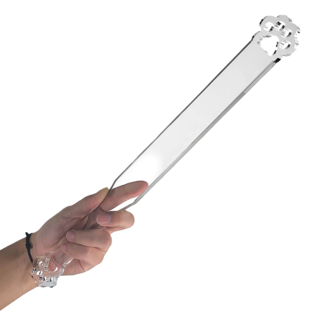 40CM Transparent Acrylic Hollow Cat Claws Riding Crop Whip,Spanking Paddle Whip,Knight Riding Equipment Horse Whip