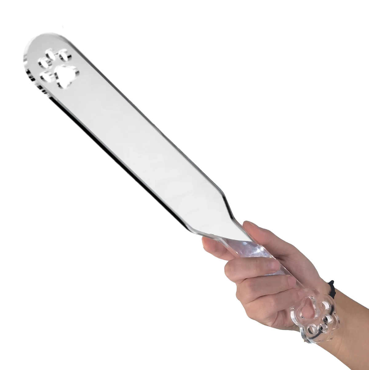 40CM Transparent Acrylic Hollow Cat Claws Riding Crop Whip,Spanking Paddle Whip,Knight Riding Equipment Horse Whip