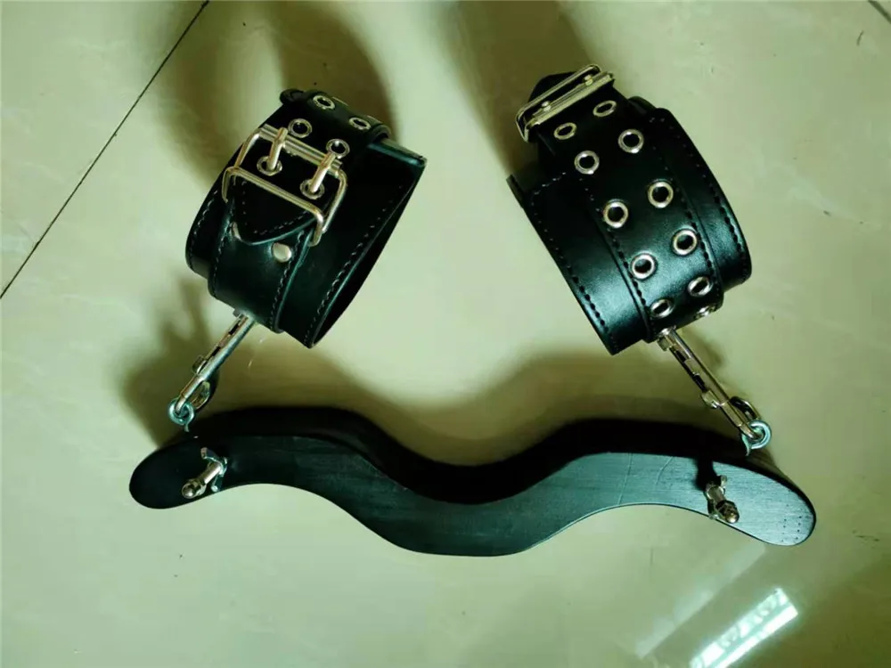 Male Penis Ring BDSM Bondage Gear Ball Scrotum Stretcher Ankle Cuffs Lock Slave Training Sex Toys for Men Humbler CBT Cockring