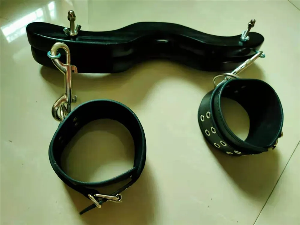 Male Penis Ring BDSM Bondage Gear Ball Scrotum Stretcher Ankle Cuffs Lock Slave Training Sex Toys for Men Humbler CBT Cockring