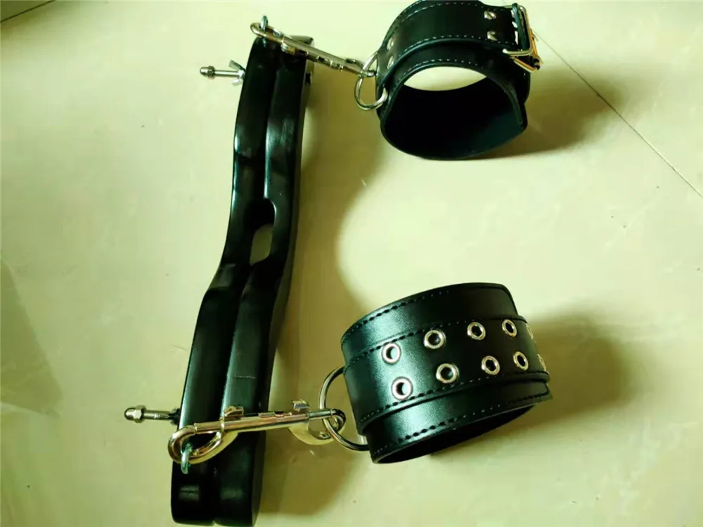 Male Penis Ring BDSM Bondage Gear Ball Scrotum Stretcher Ankle Cuffs Lock Slave Training Sex Toys for Men Humbler CBT Cockring