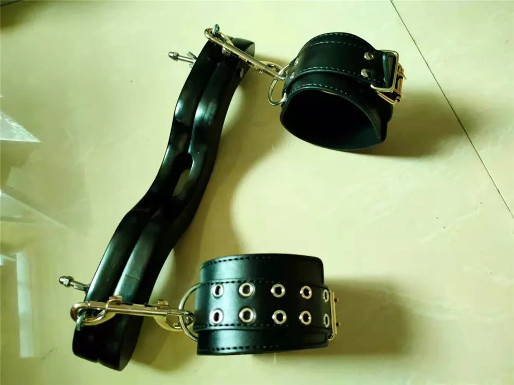 Male Penis Ring BDSM Bondage Gear Ball Scrotum Stretcher Ankle Cuffs Lock Slave Training Sex Toys for Men Humbler CBT Cockring